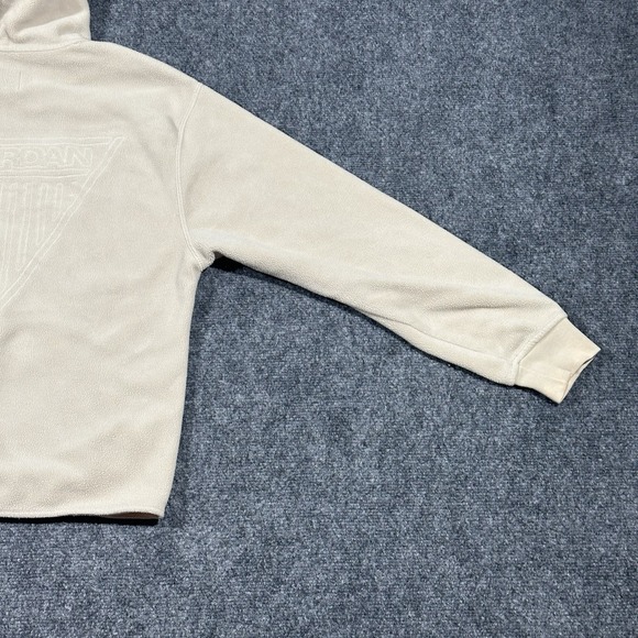 AIR JORDAN Essential Beige Soft Fleece Essential Winter Hoodie Jacket Size Small - Picture 15 of 16